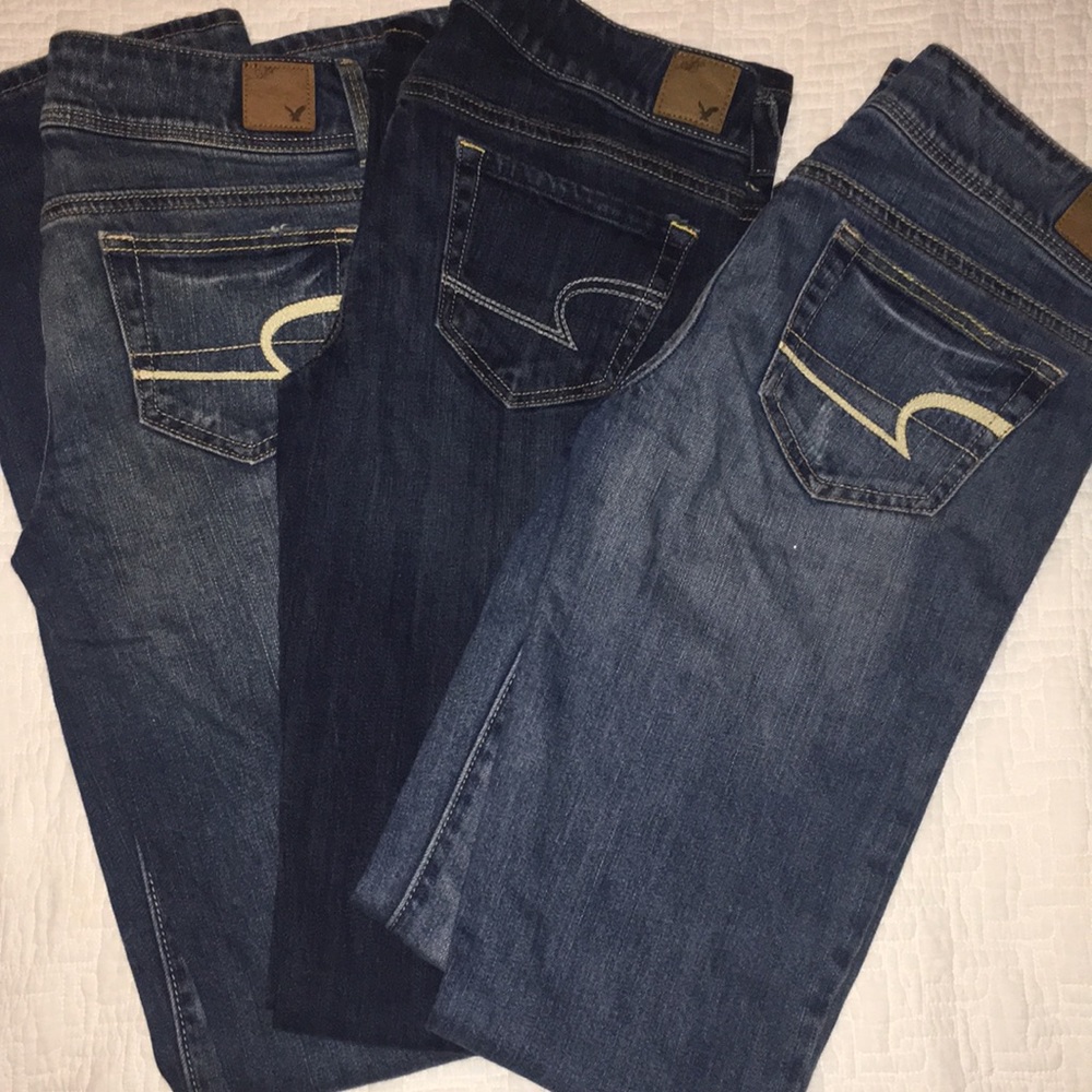 American Eagle jean bundle!! Size 2-long!